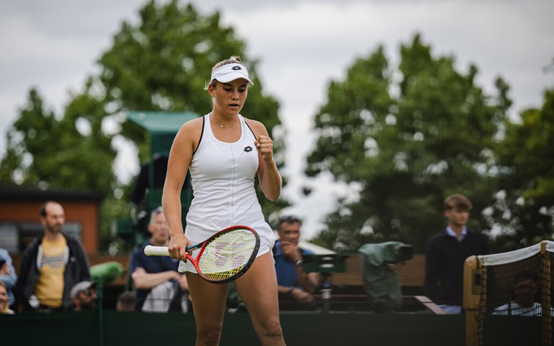Udvardy Luca remek teljesítménnyel begyalogolt a döntőbe a wimbledoni juniortornán, ezért nem lesz itt a pesti versenyen - Fotó: ITF/Daniel Kopatsch luca 2022